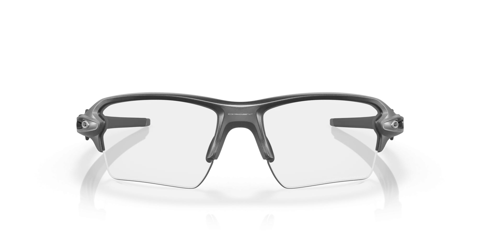 Oakley Flak 2.0 XL Clear To Black Iridium Photochromic Lenses Steel Frame