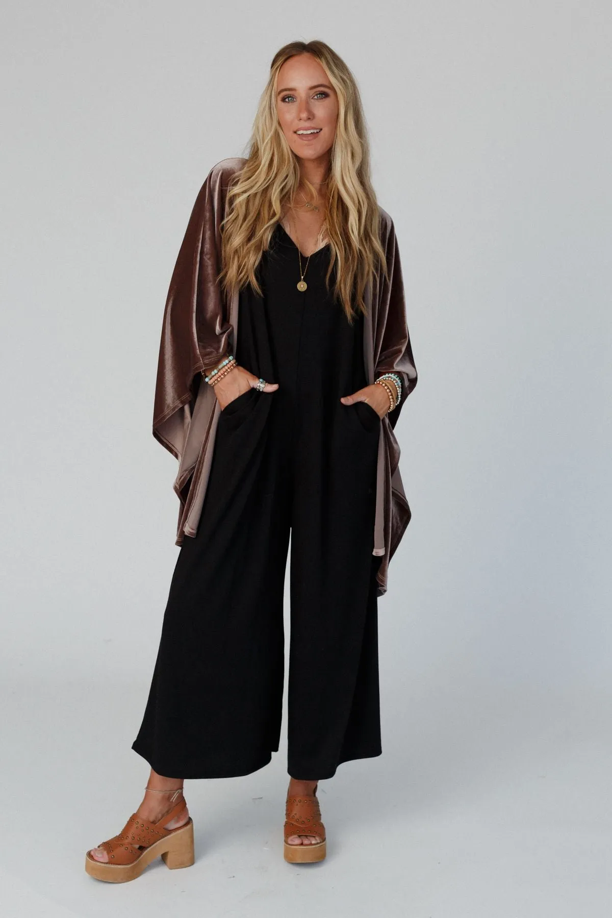 Oasis Wide Leg Jumpsuit - Black