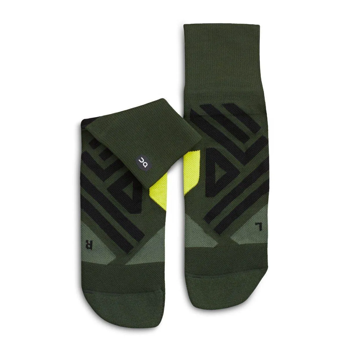 On Running Mid Sock (Men's) - Jungle/Lime