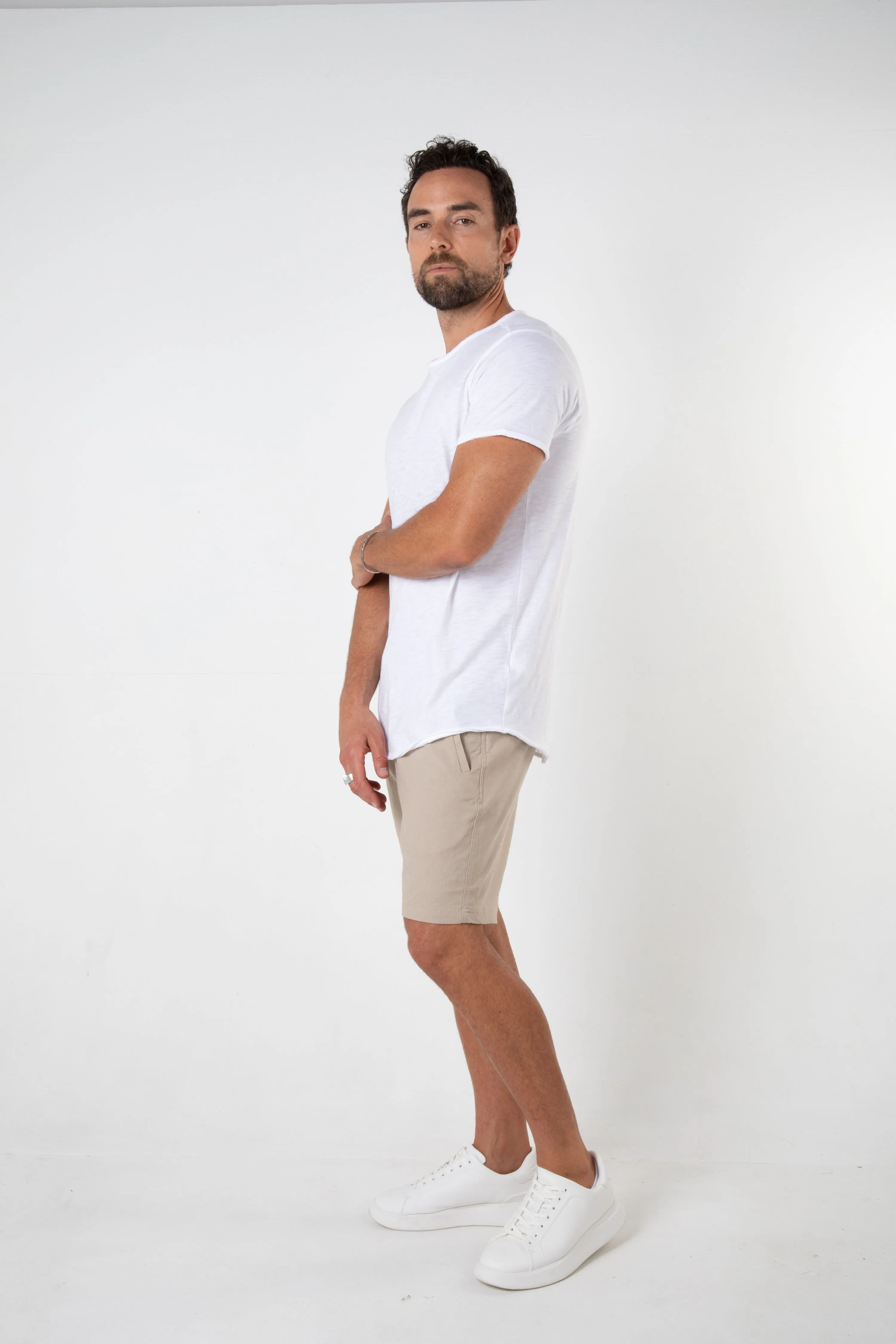 ORTEGA SLUB TEE - WHITE