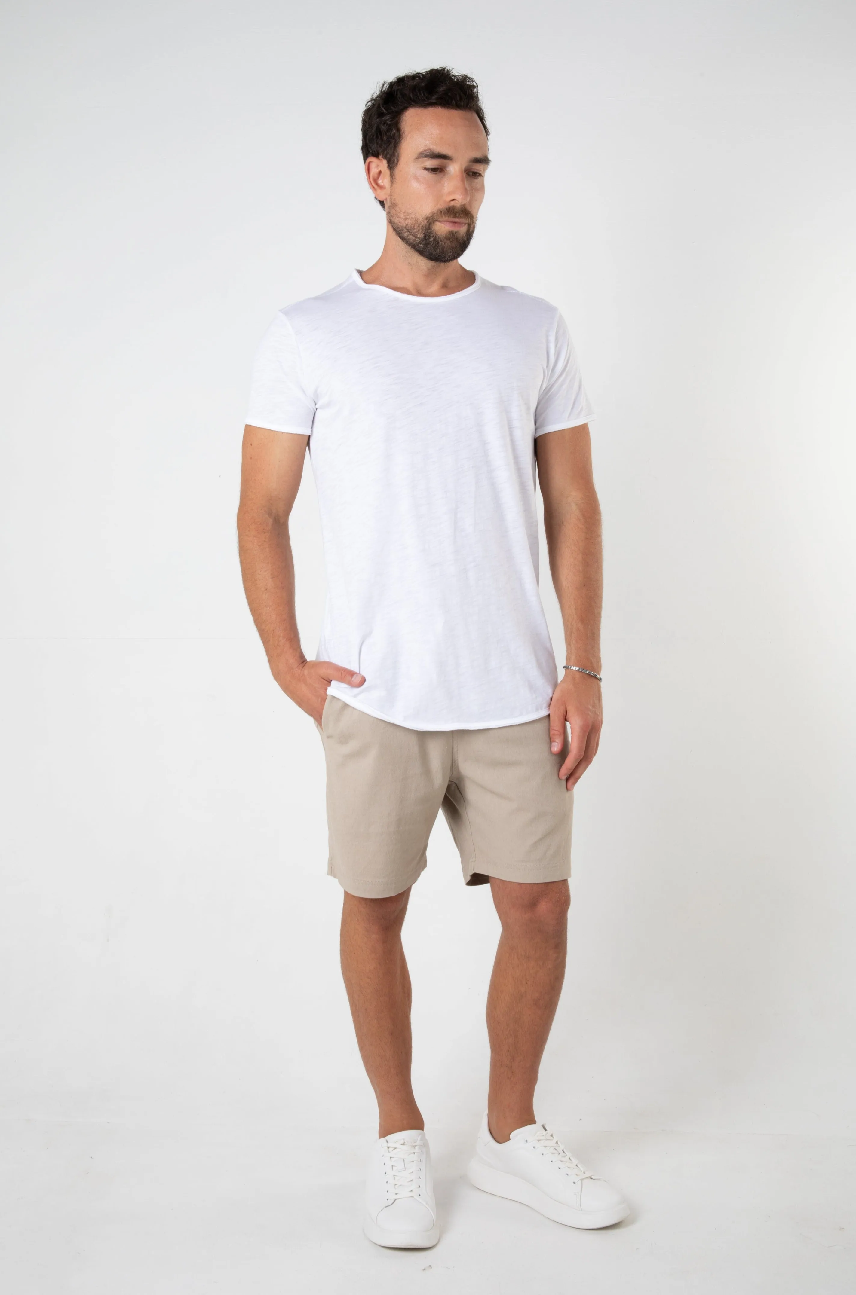 ORTEGA SLUB TEE - WHITE