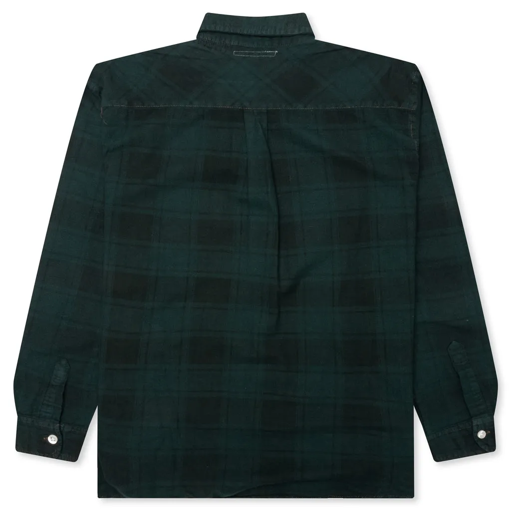 Over Dyed Ribbon Shirt - Green