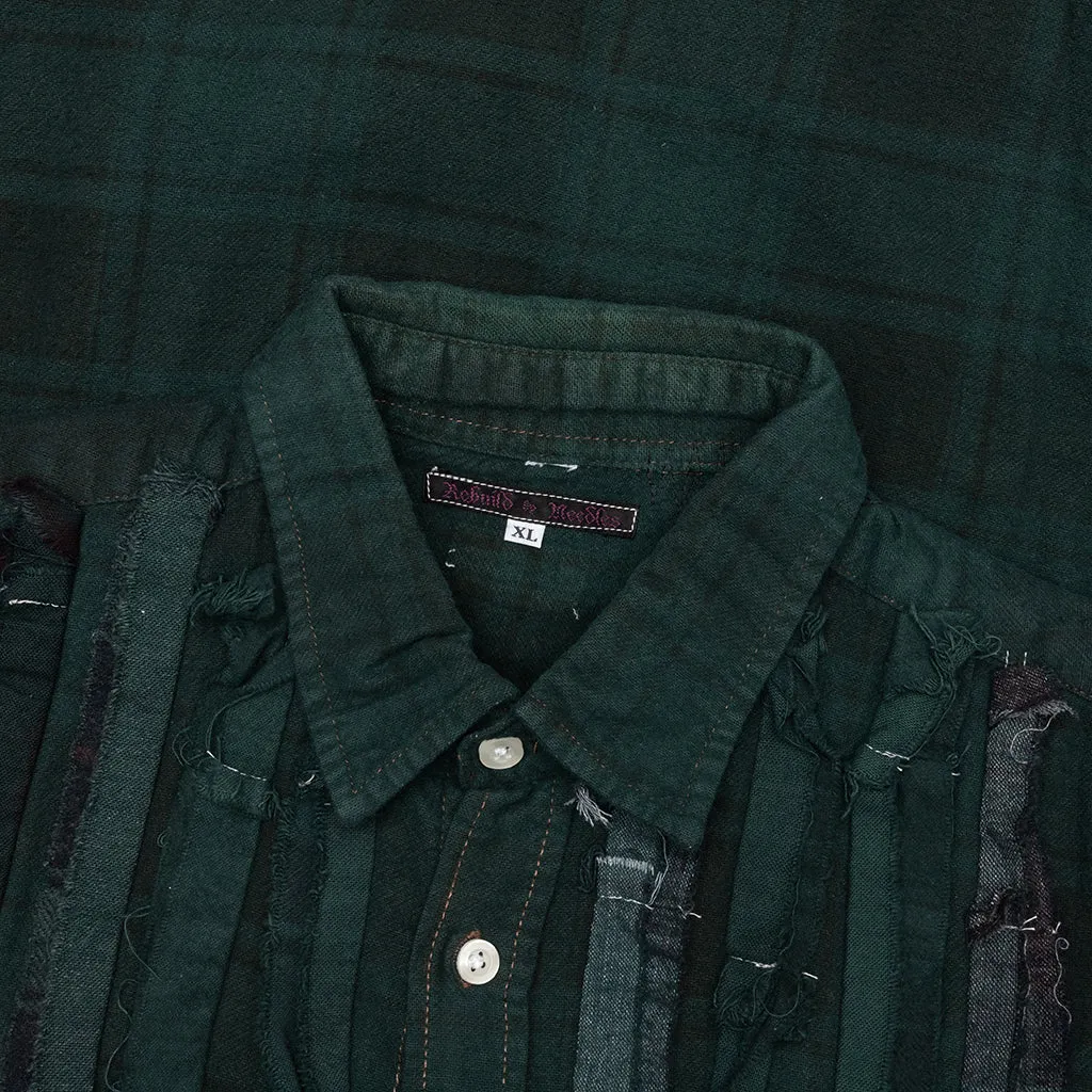 Over Dyed Ribbon Shirt - Green