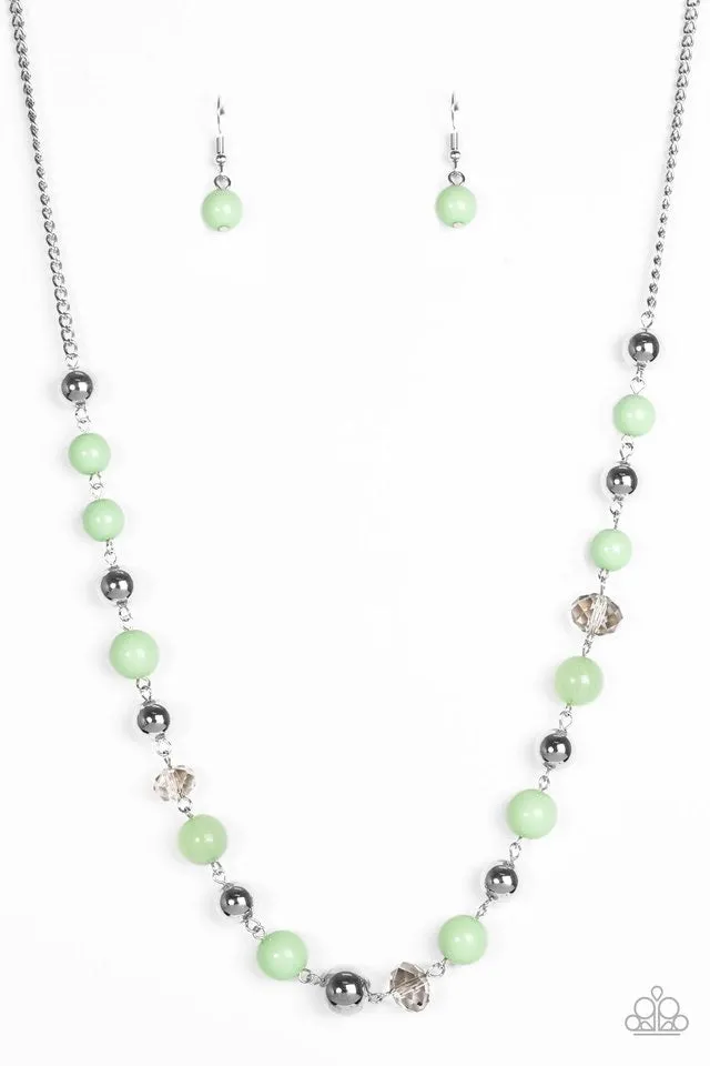 Paparazzi Accessories - Weekend Getaway #N827 Peg - Green Necklace