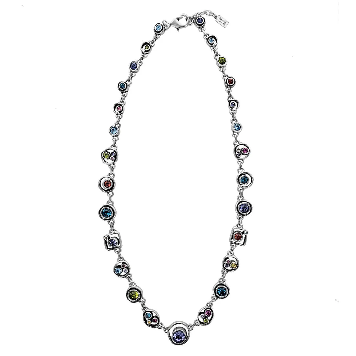 Patricia Locke Penny Arcade Colorful Crystal Necklace