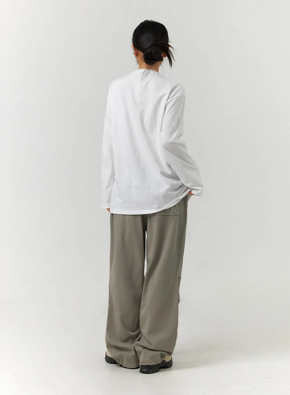 Pintuck Wide Leg Pants CF405