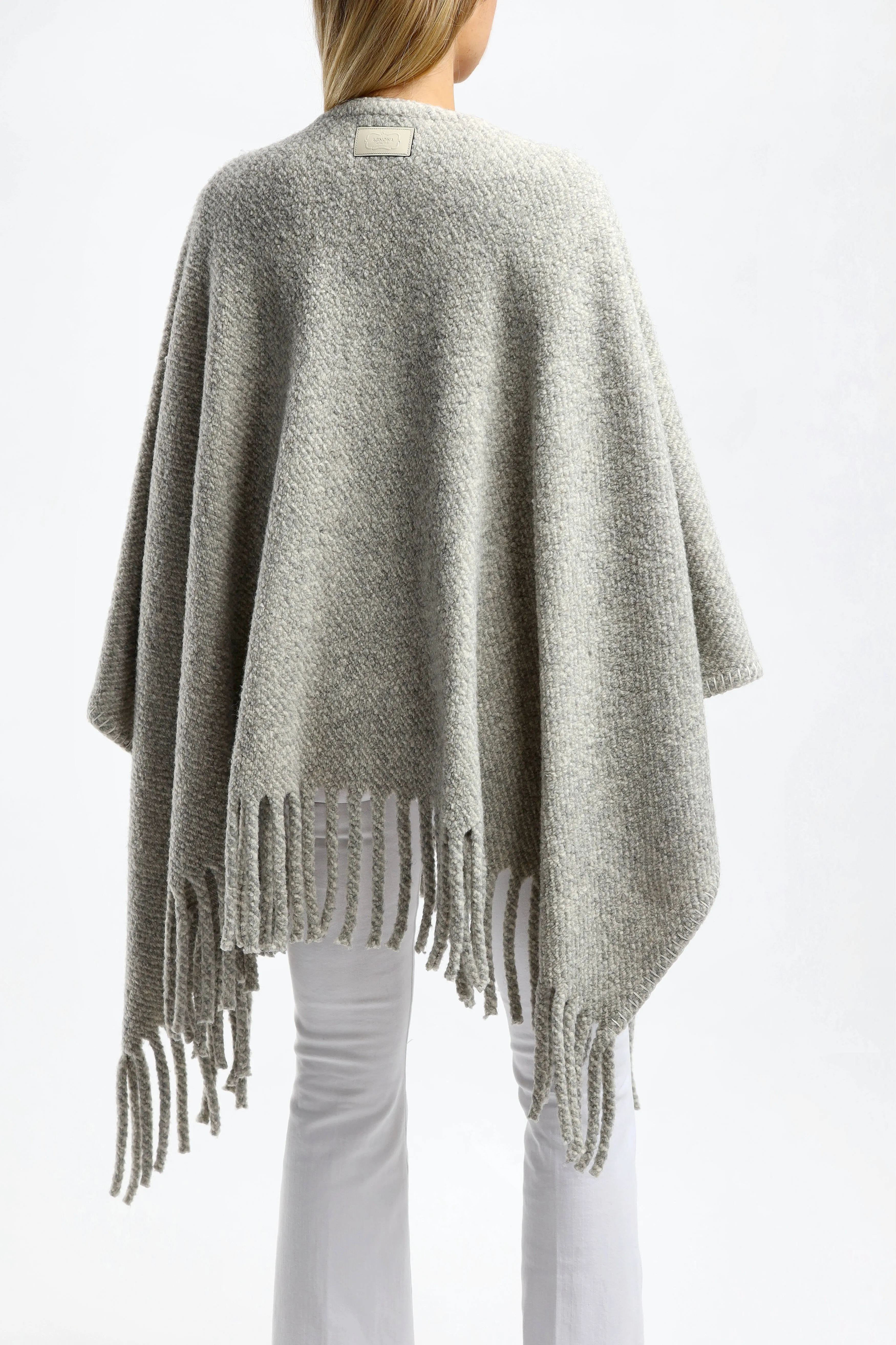 Poncho Fringe in Zinc