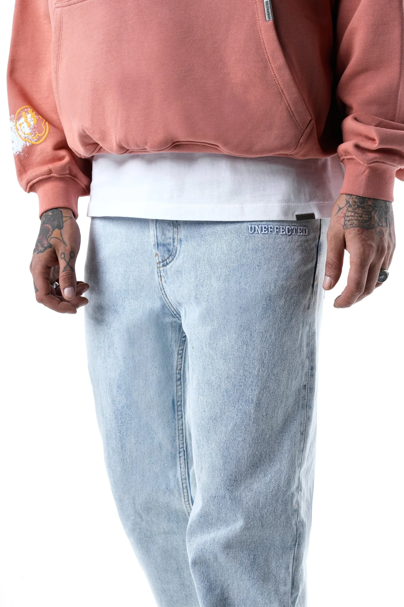 Premium Baggy Logo Signature Light Blue Denim