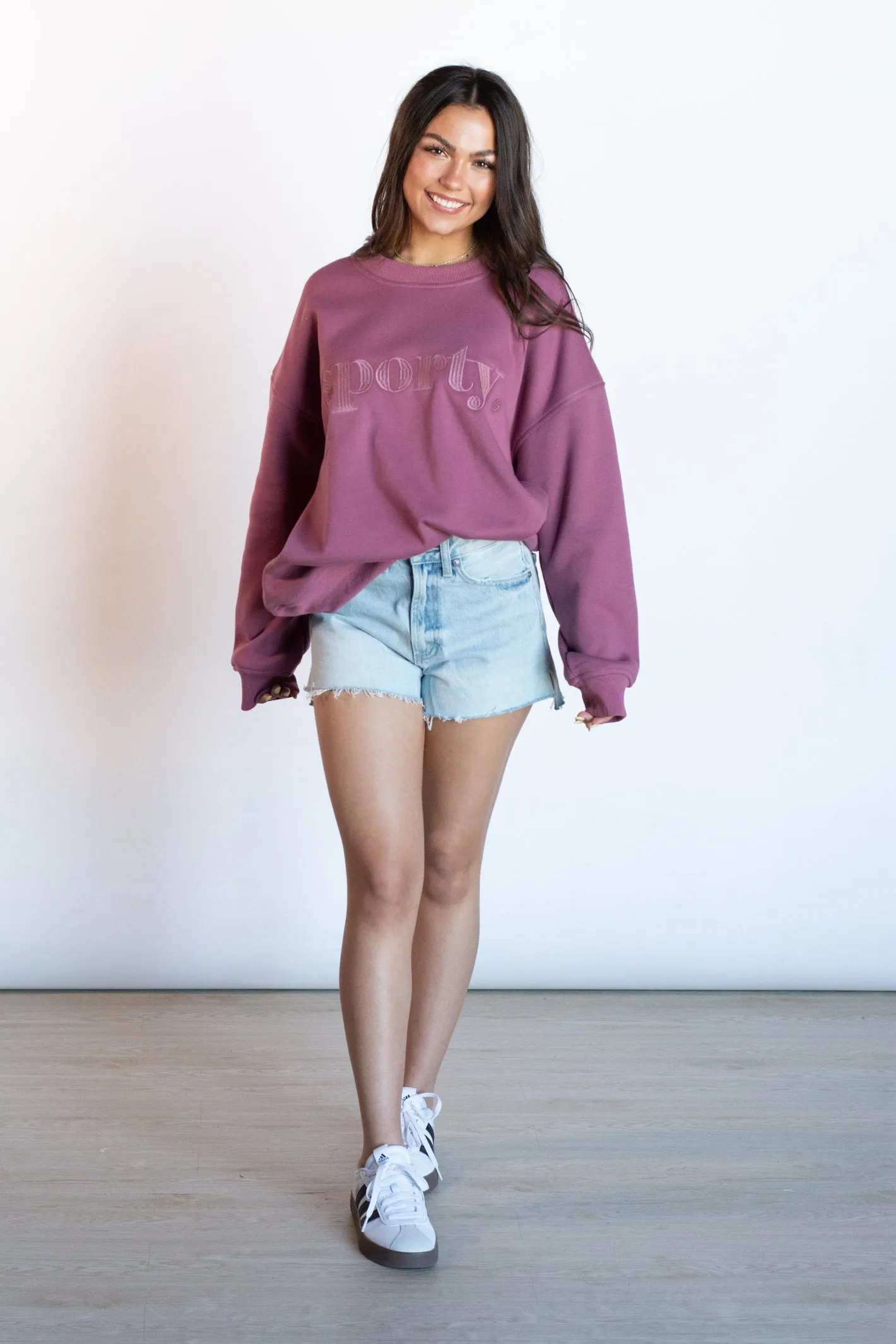 "Sporty" Monochromatic Sweatshirt Top