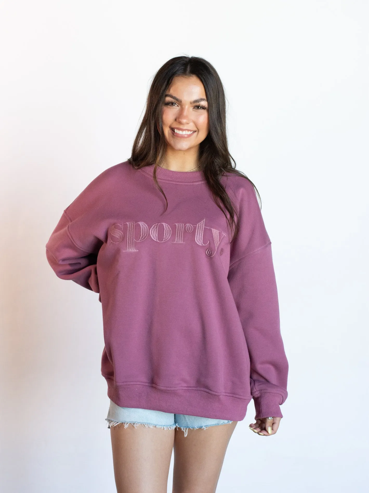 "Sporty" Monochromatic Sweatshirt Top