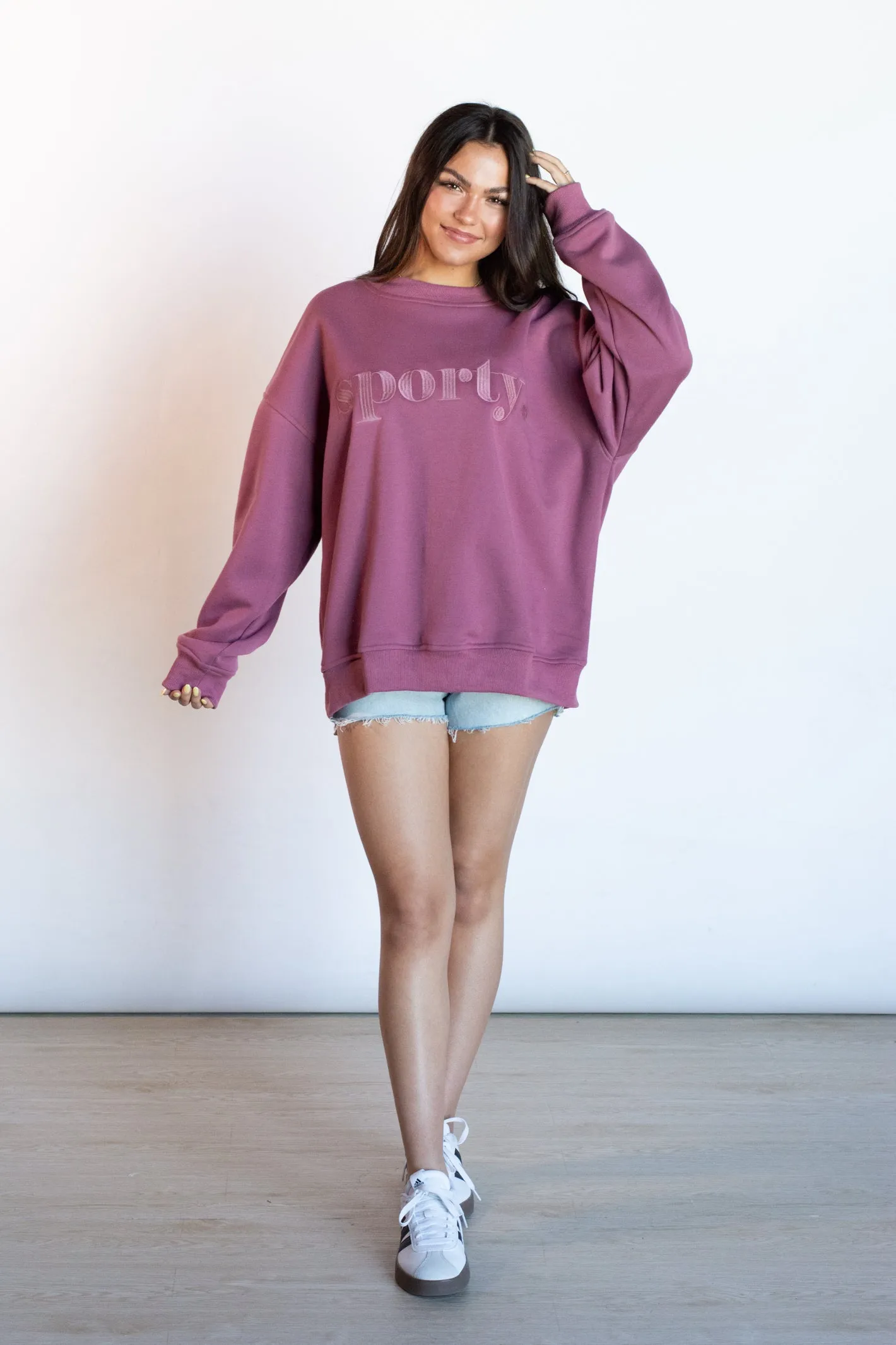 "Sporty" Monochromatic Sweatshirt Top