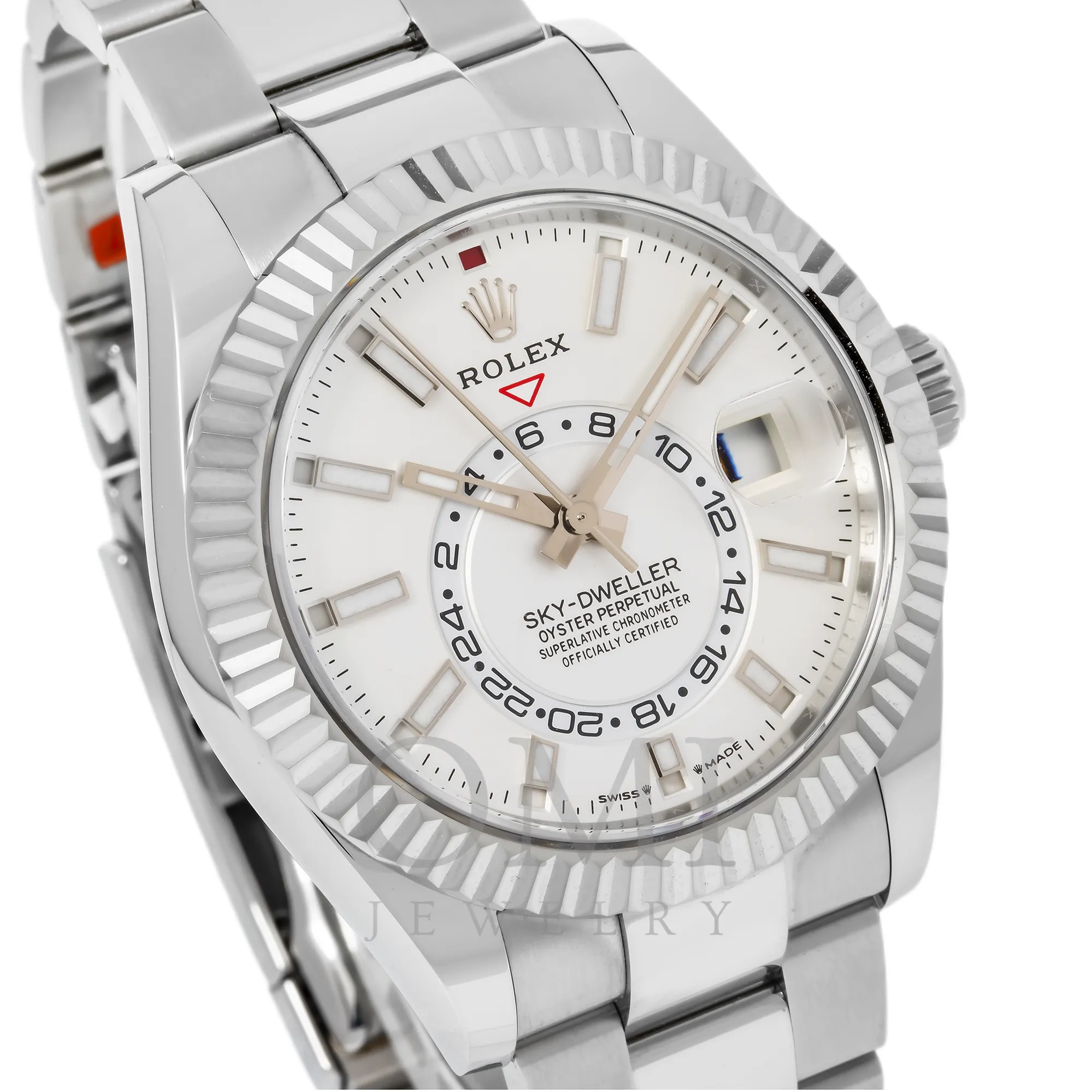 Rolex Oyster Perpetual Sky-Dweller  Automatic Chronometer 336934 42MM White Dial With Stainless Steel Jubilee Bracelet