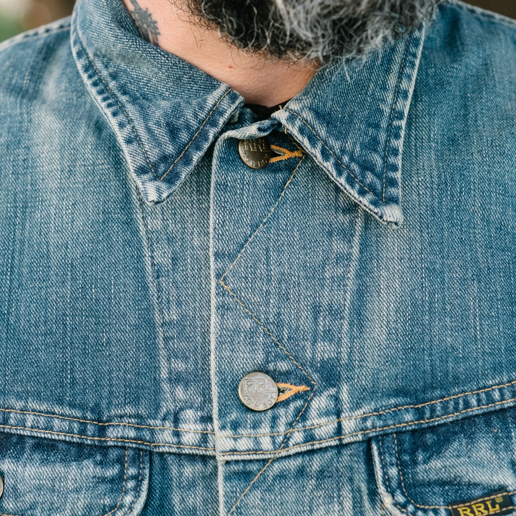 RRL Leeland Indigo Denim Trucker Jacket