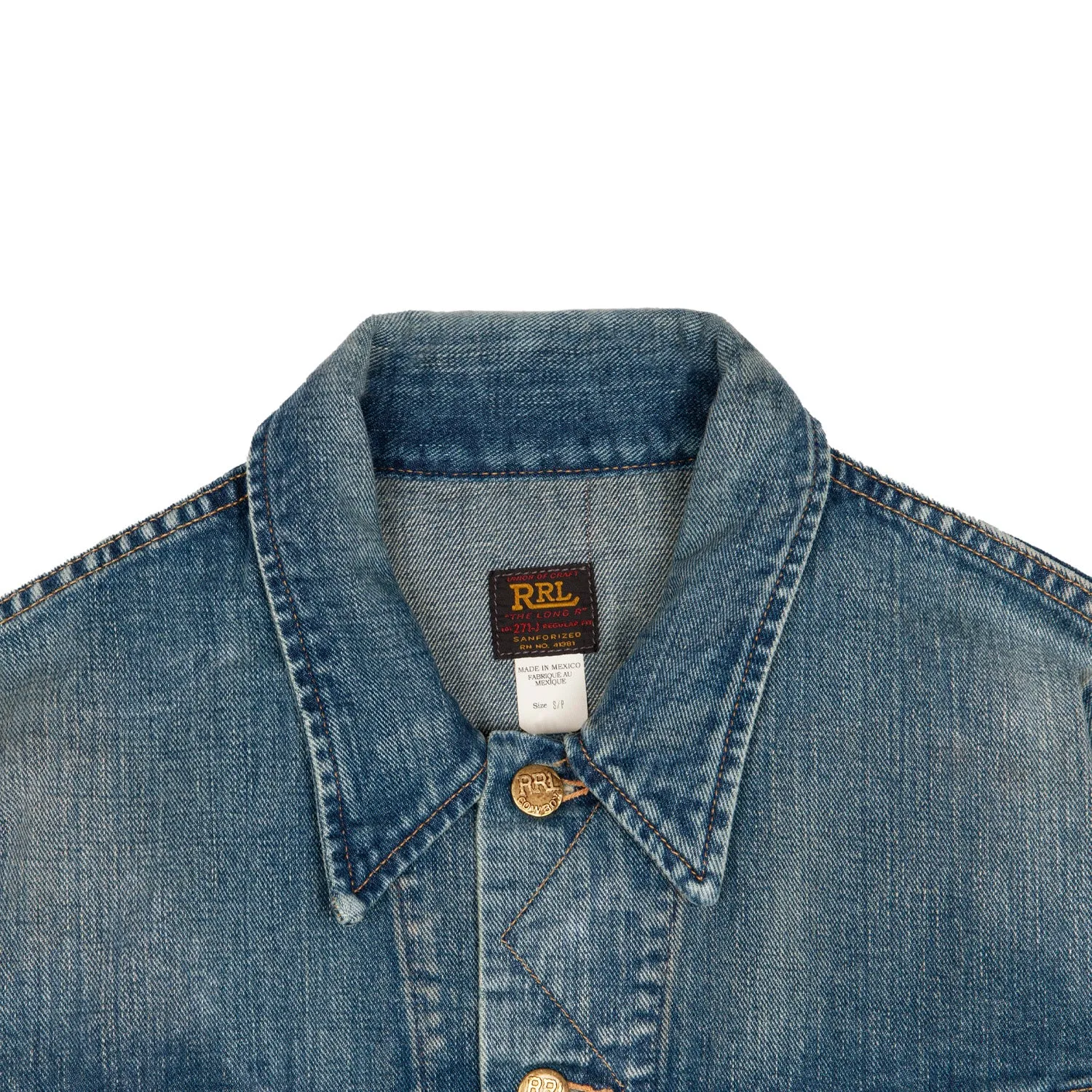 RRL Leeland Indigo Denim Trucker Jacket