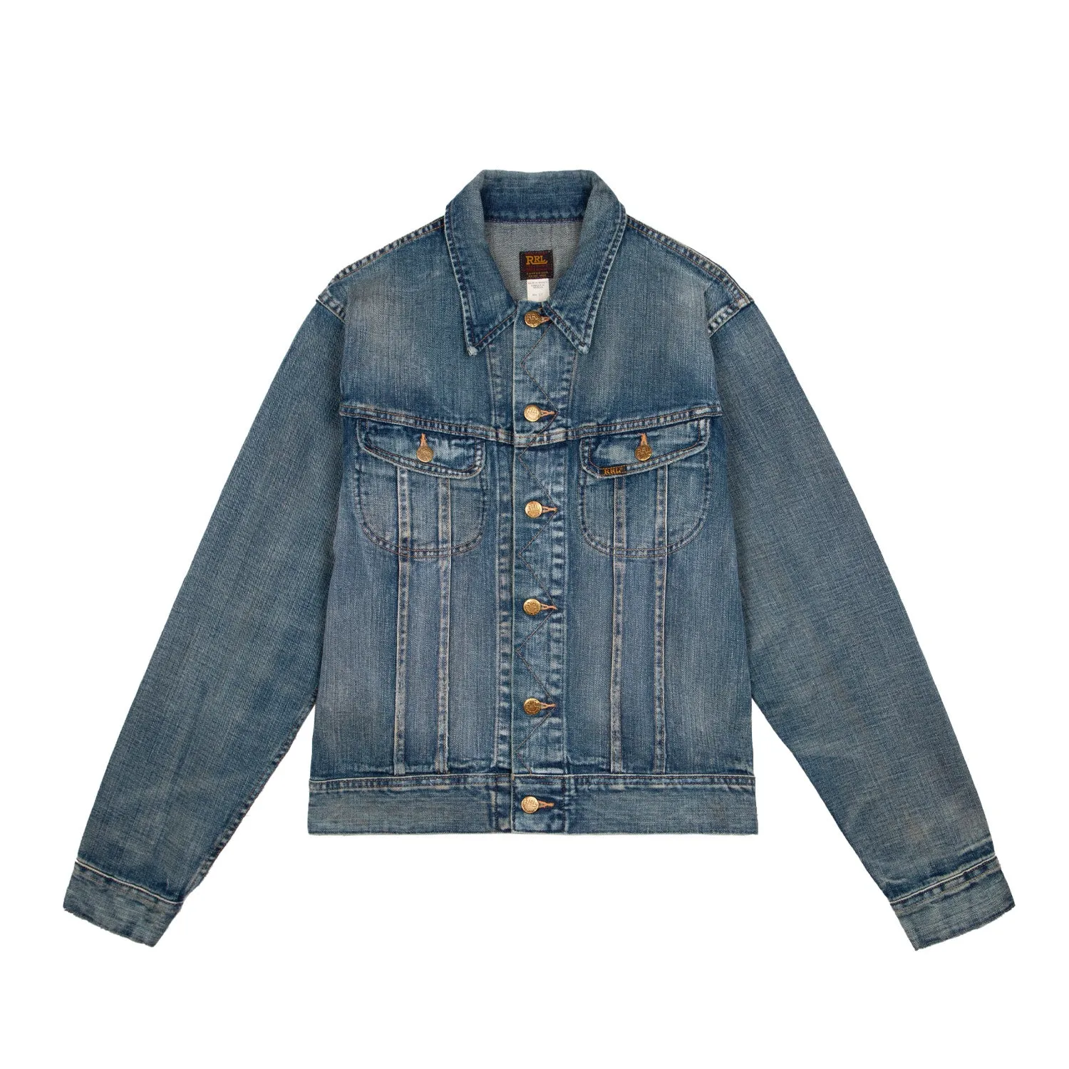 RRL Leeland Indigo Denim Trucker Jacket