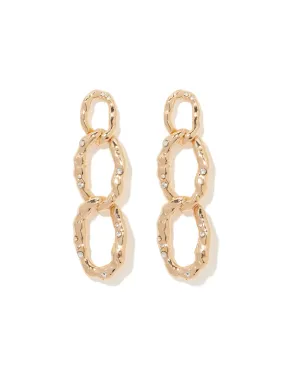 Signature Danika Crystal Textured Drop Earrings