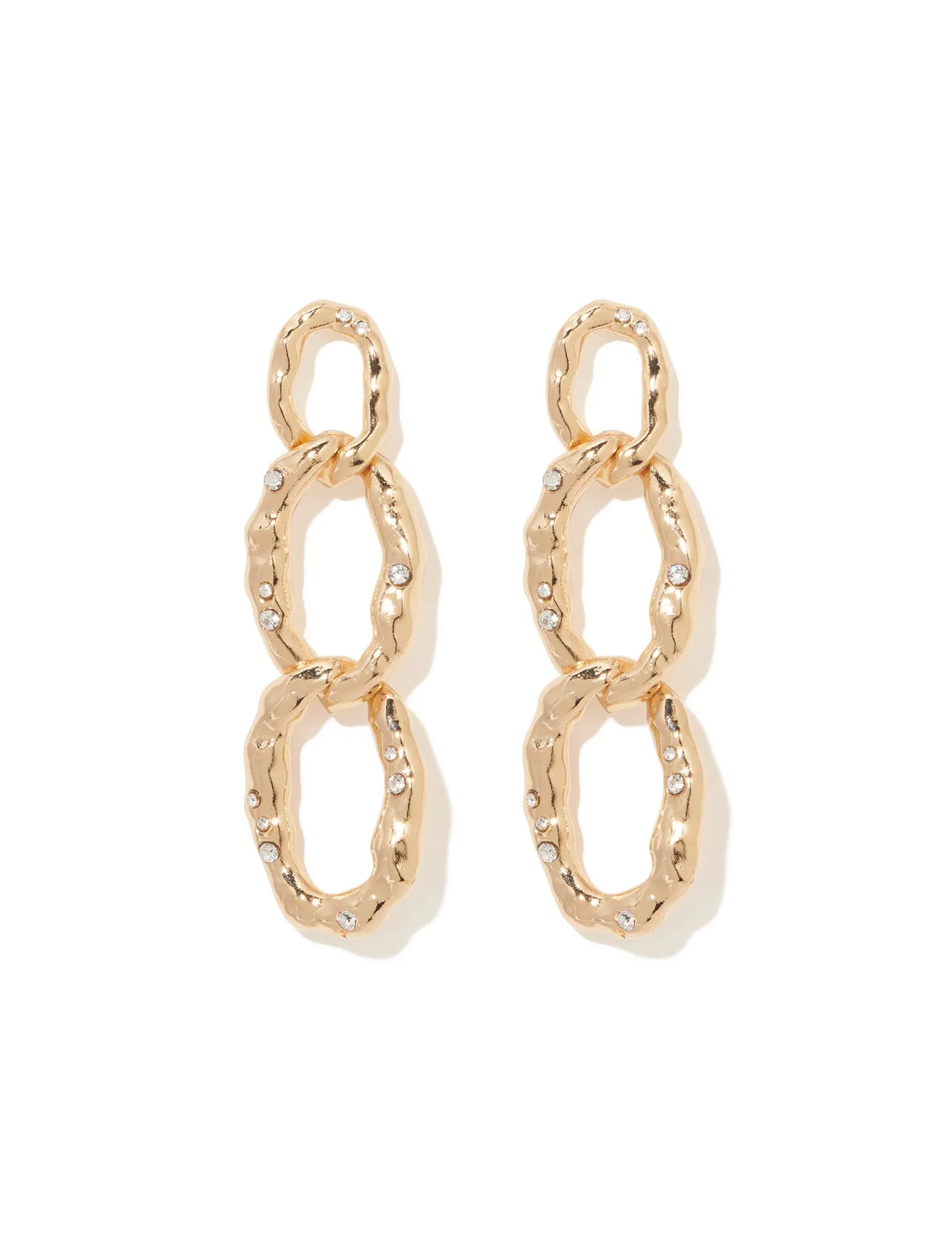 Signature Danika Crystal Textured Drop Earrings