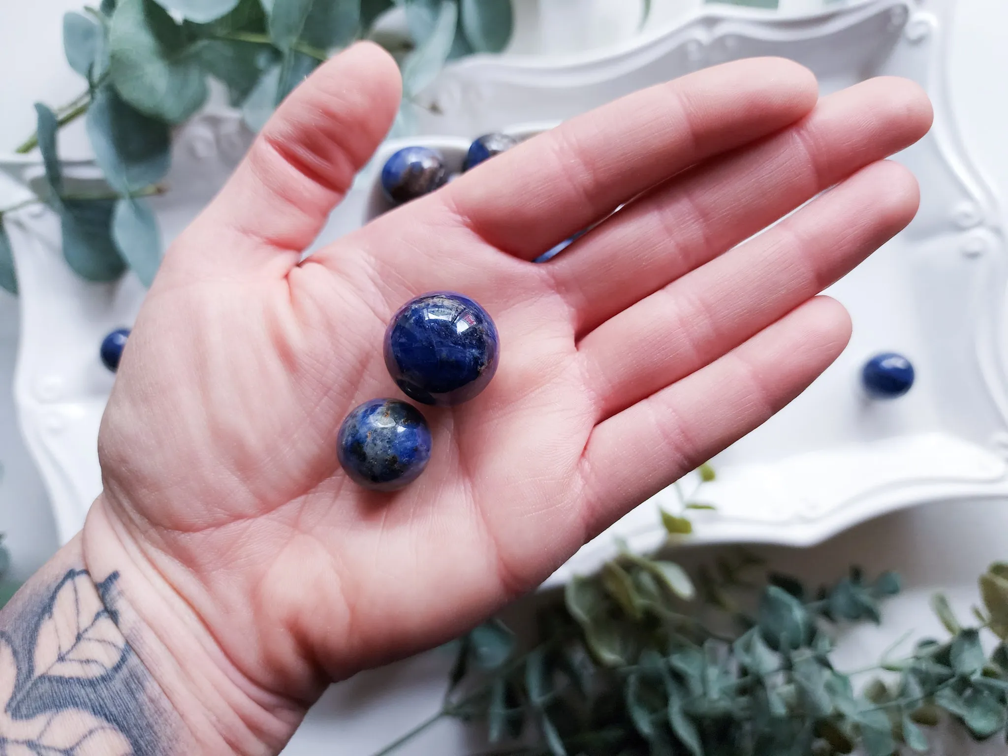 Sodalite Sphere || Marble