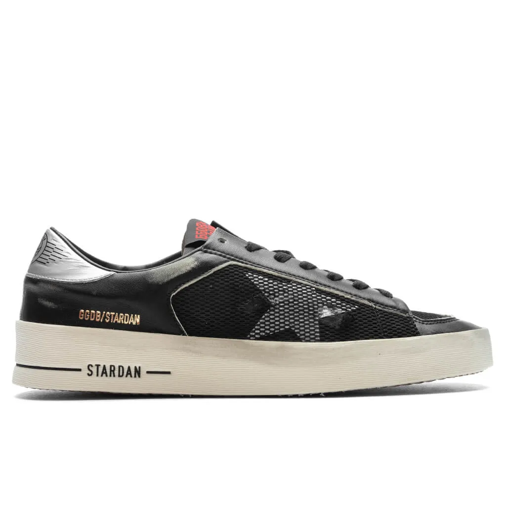 Stardan Suede and Nappa Sneaker - Black/Silver