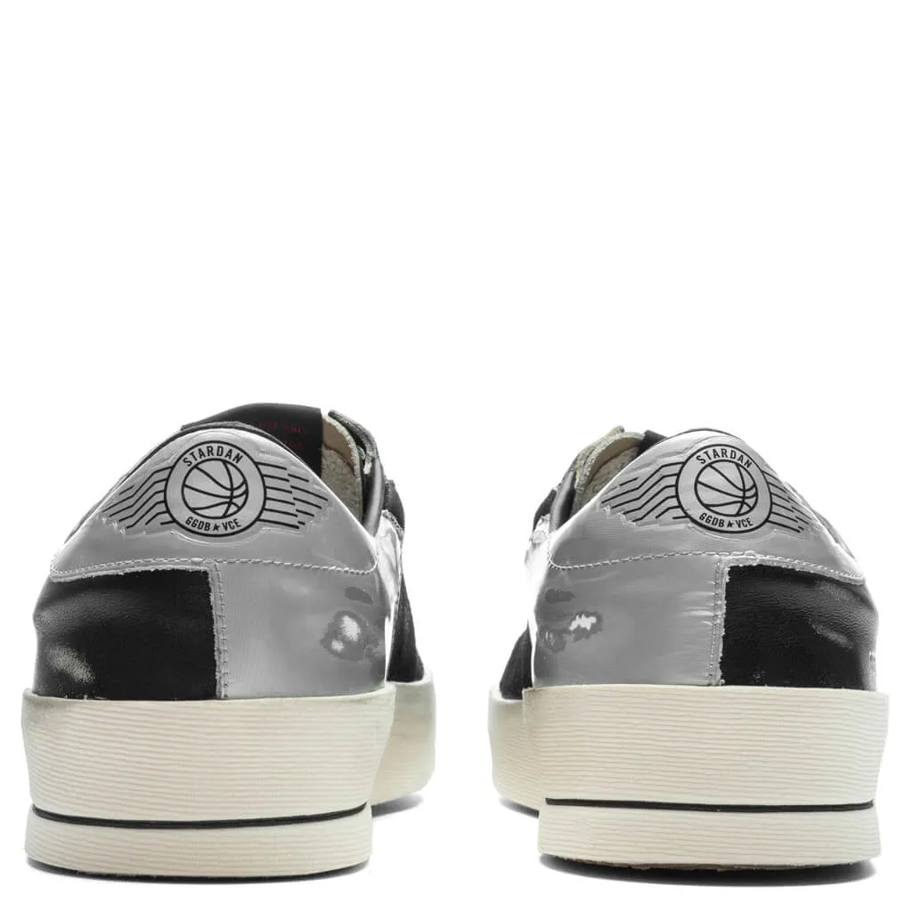 Stardan Suede and Nappa Sneaker - Black/Silver