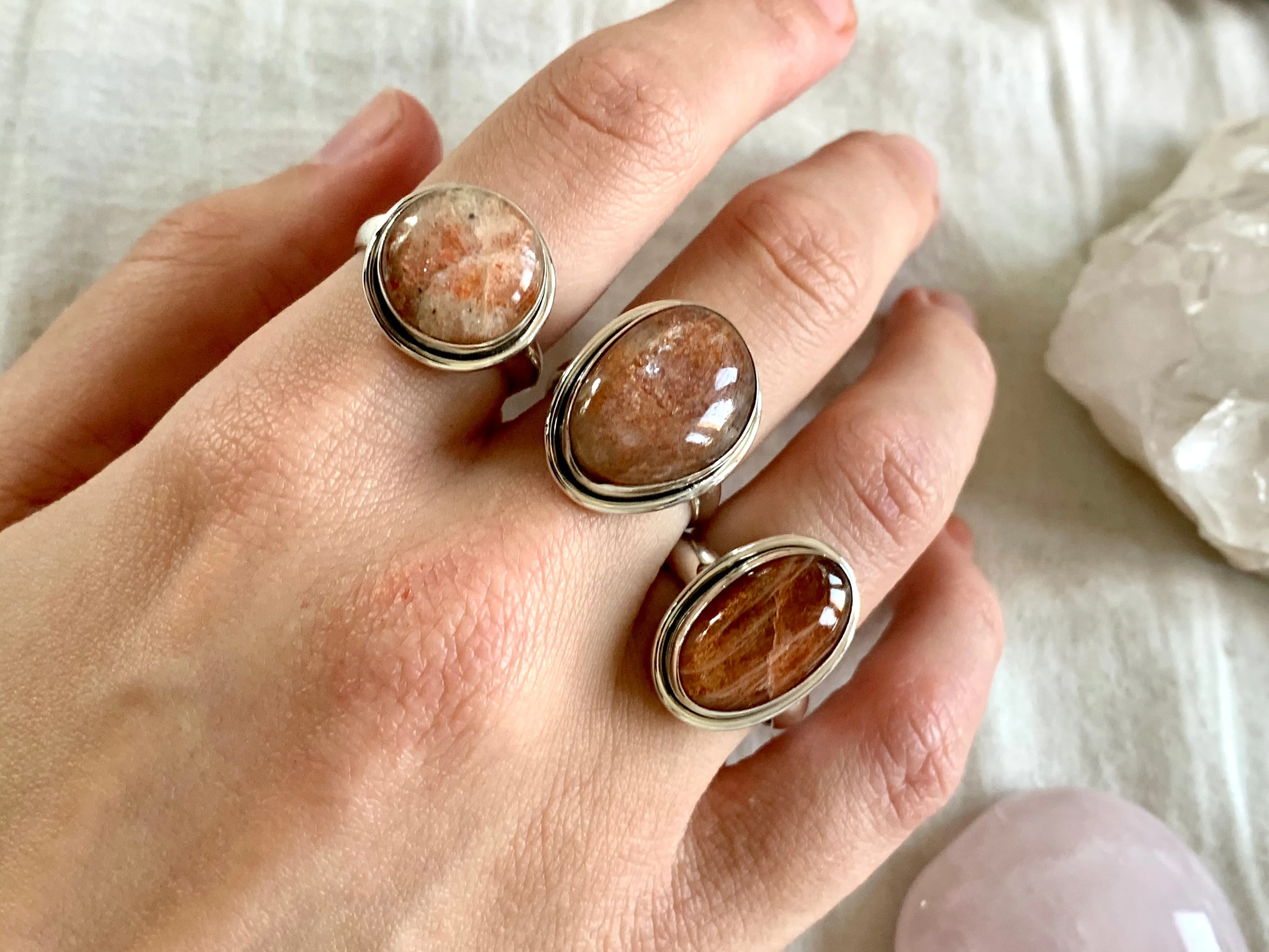 Sunstone Brea Mixed Rings (US 6 & 7.5)