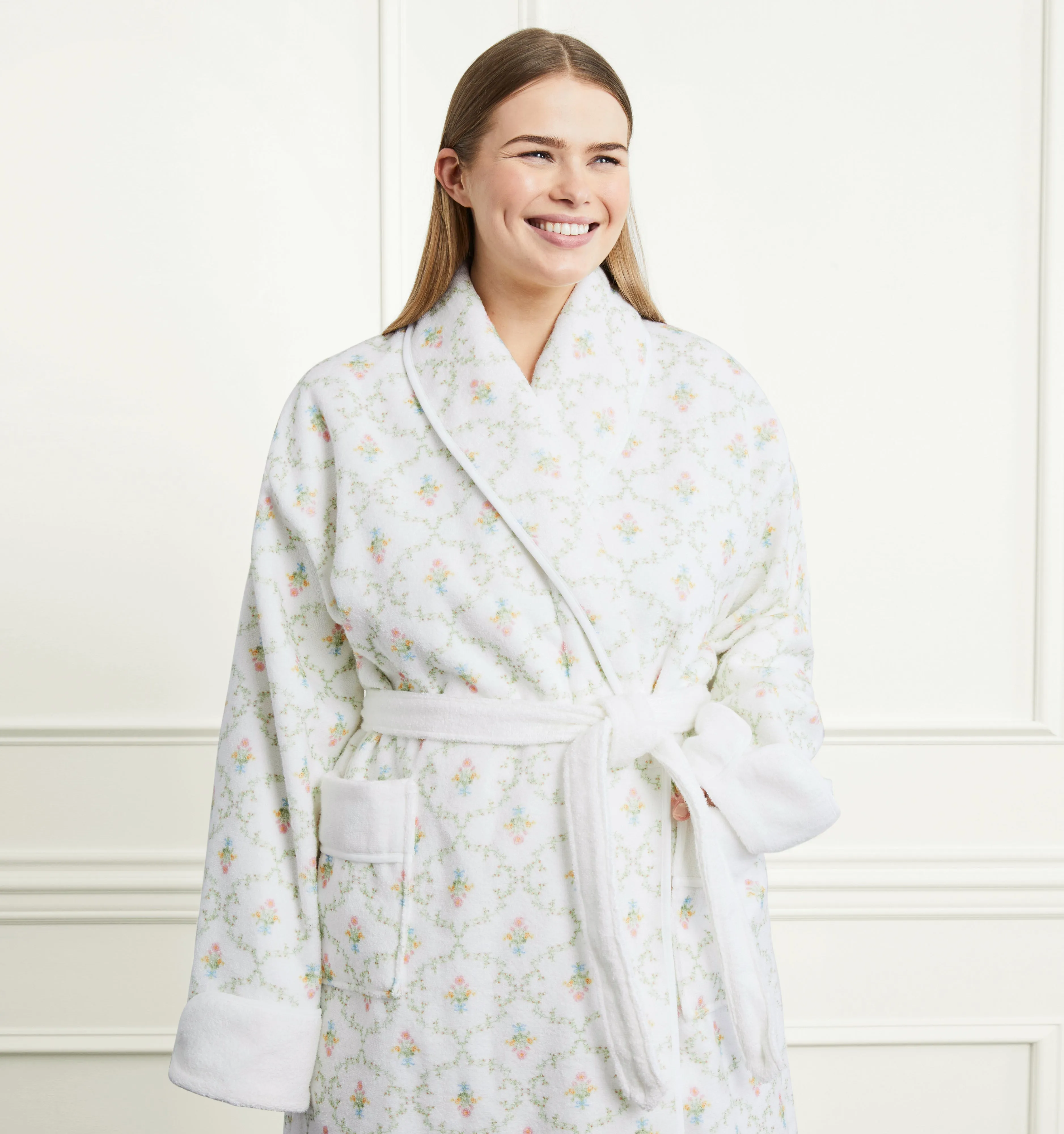 The Hotel Robe - Pastel Trellis