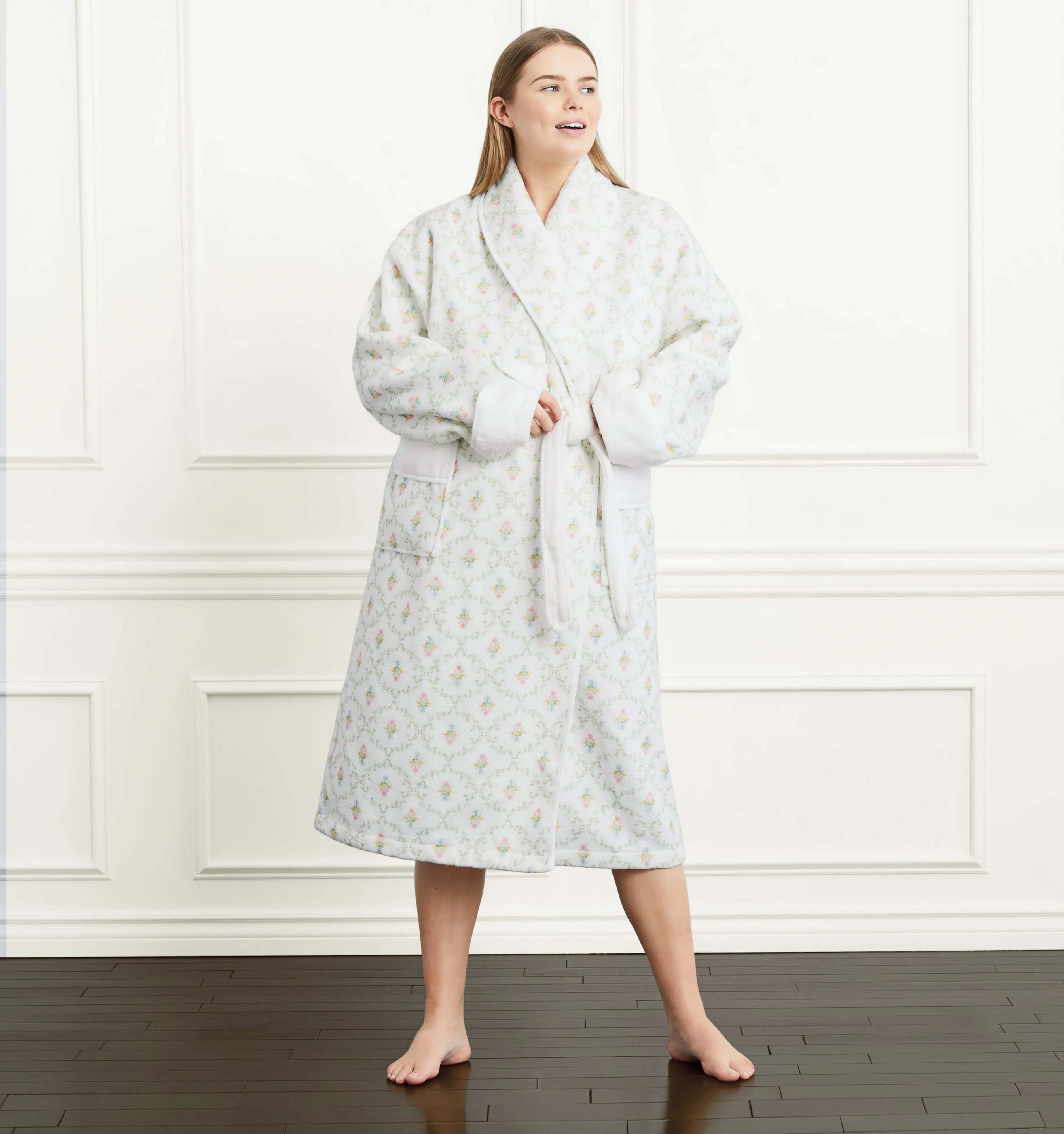 The Hotel Robe - Pastel Trellis