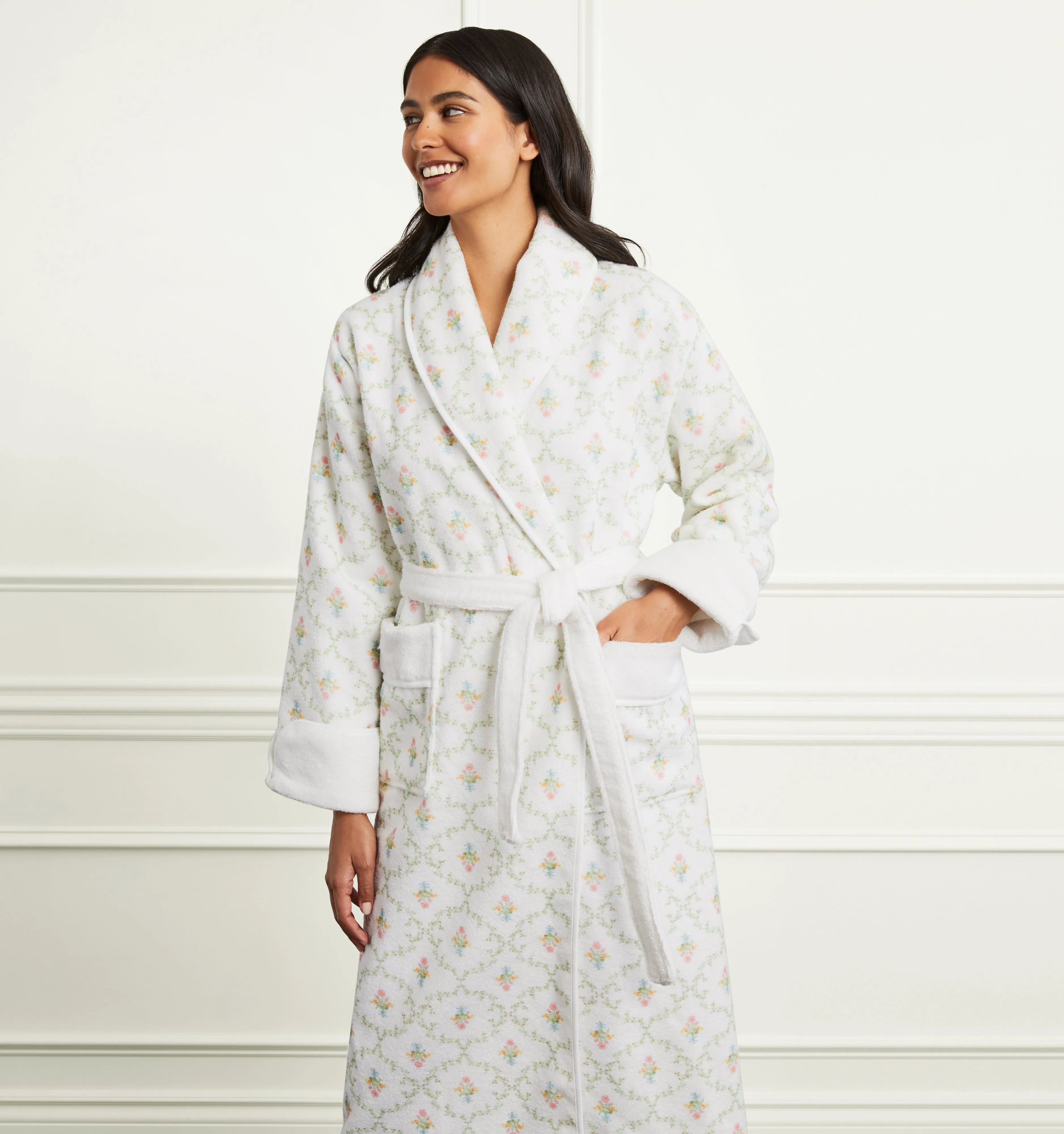 The Hotel Robe - Pastel Trellis