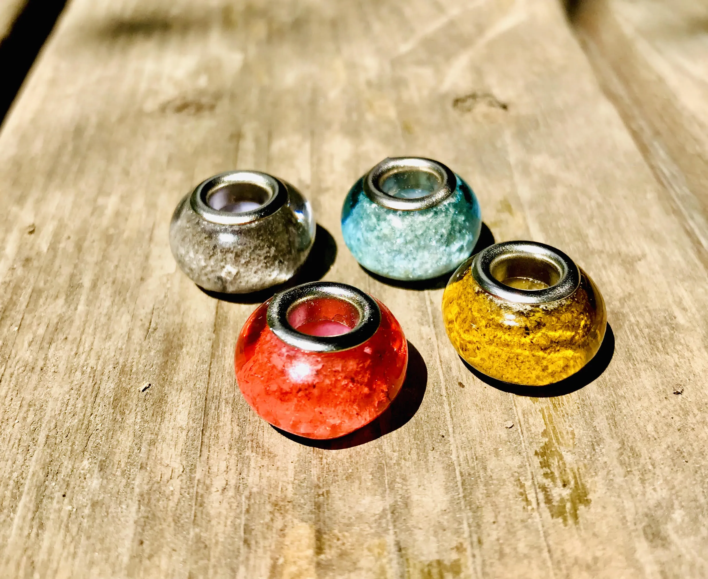 Transparent Bead Multi-Pack with Cremation Ash