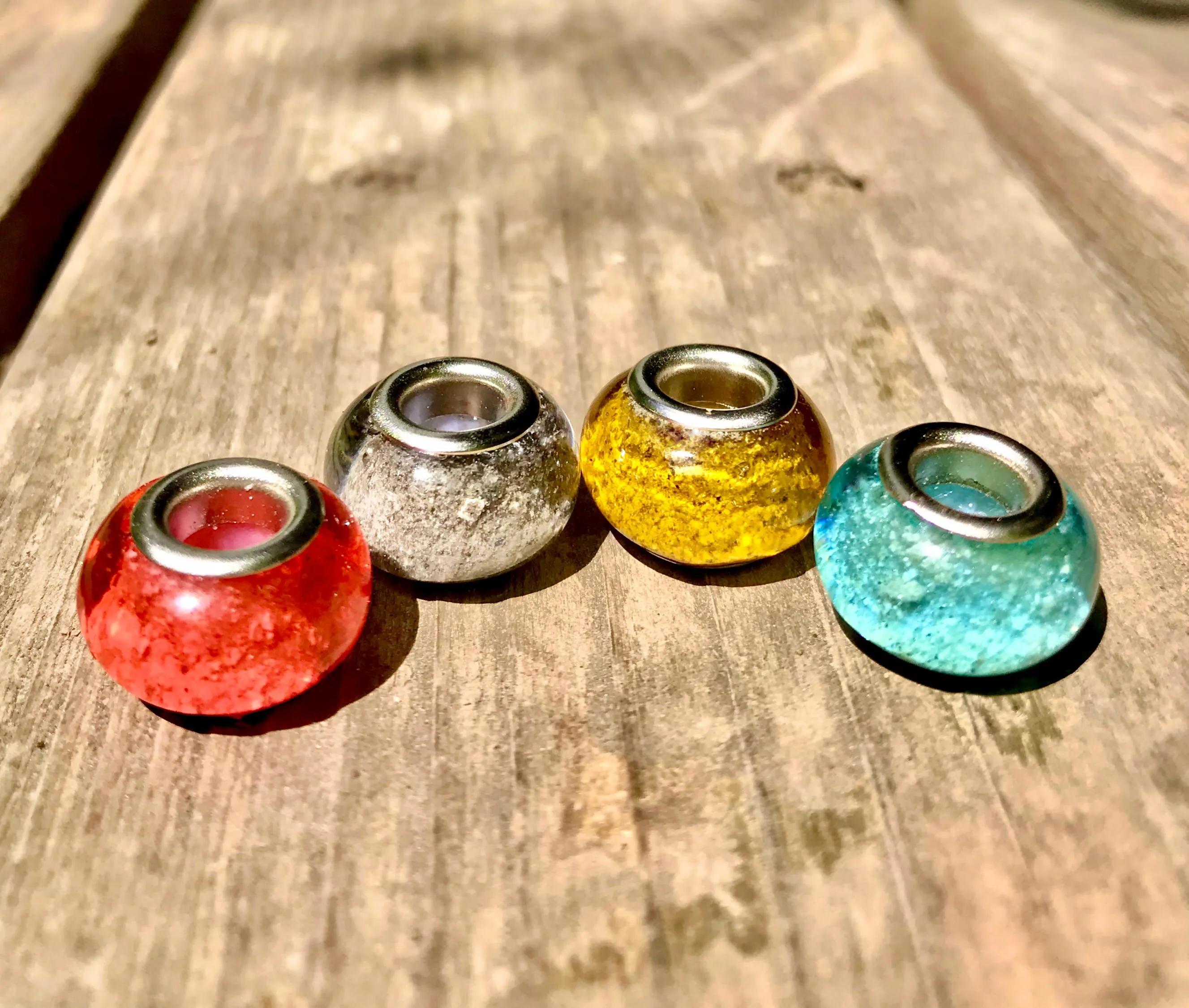 Transparent Bead Multi-Pack with Cremation Ash