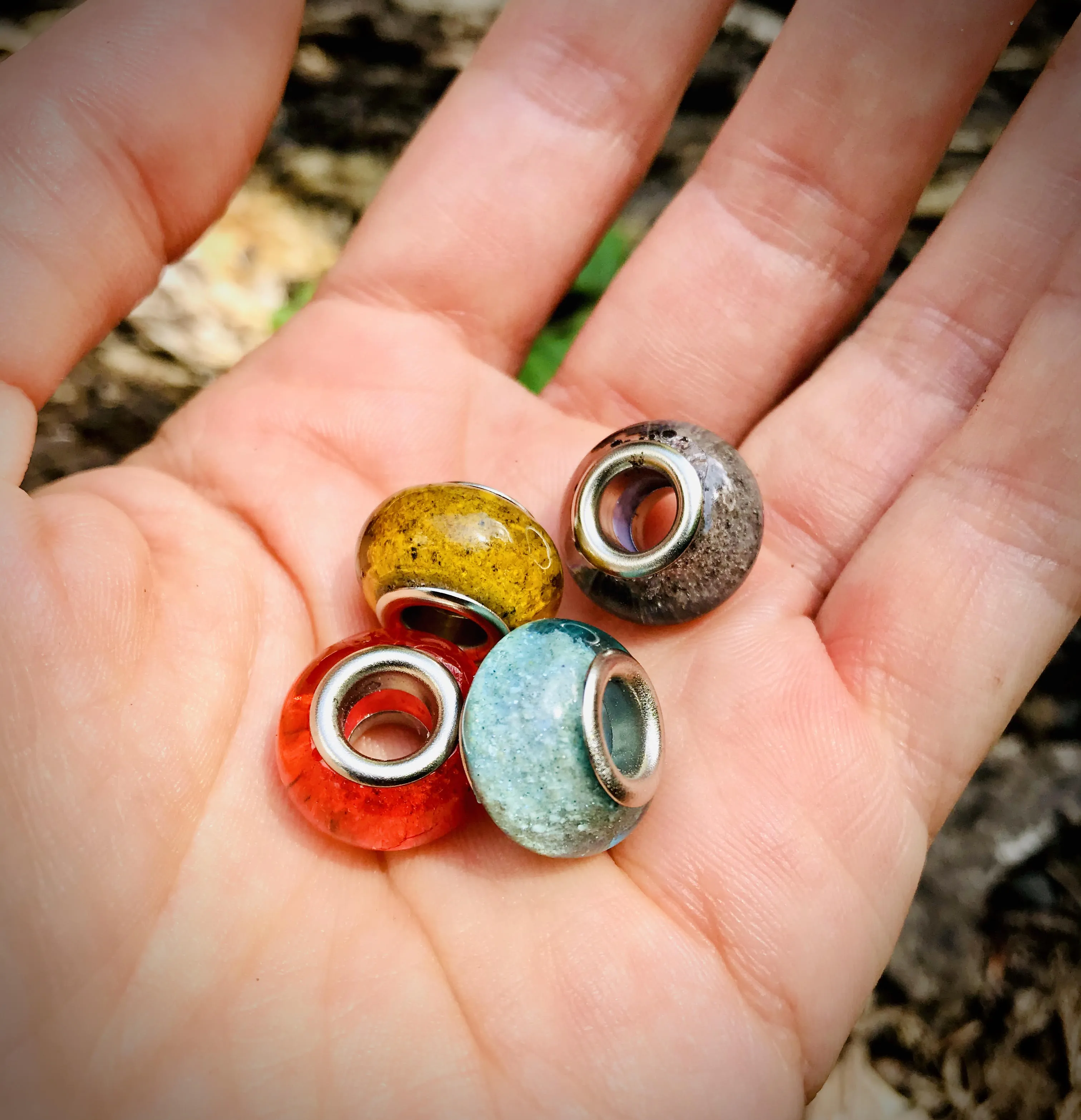 Transparent Bead Multi-Pack with Cremation Ash