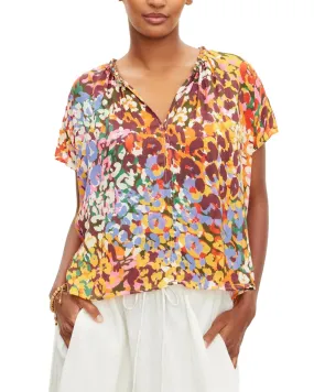 Trixy Printed Short Sleeve Top (Cheetah)