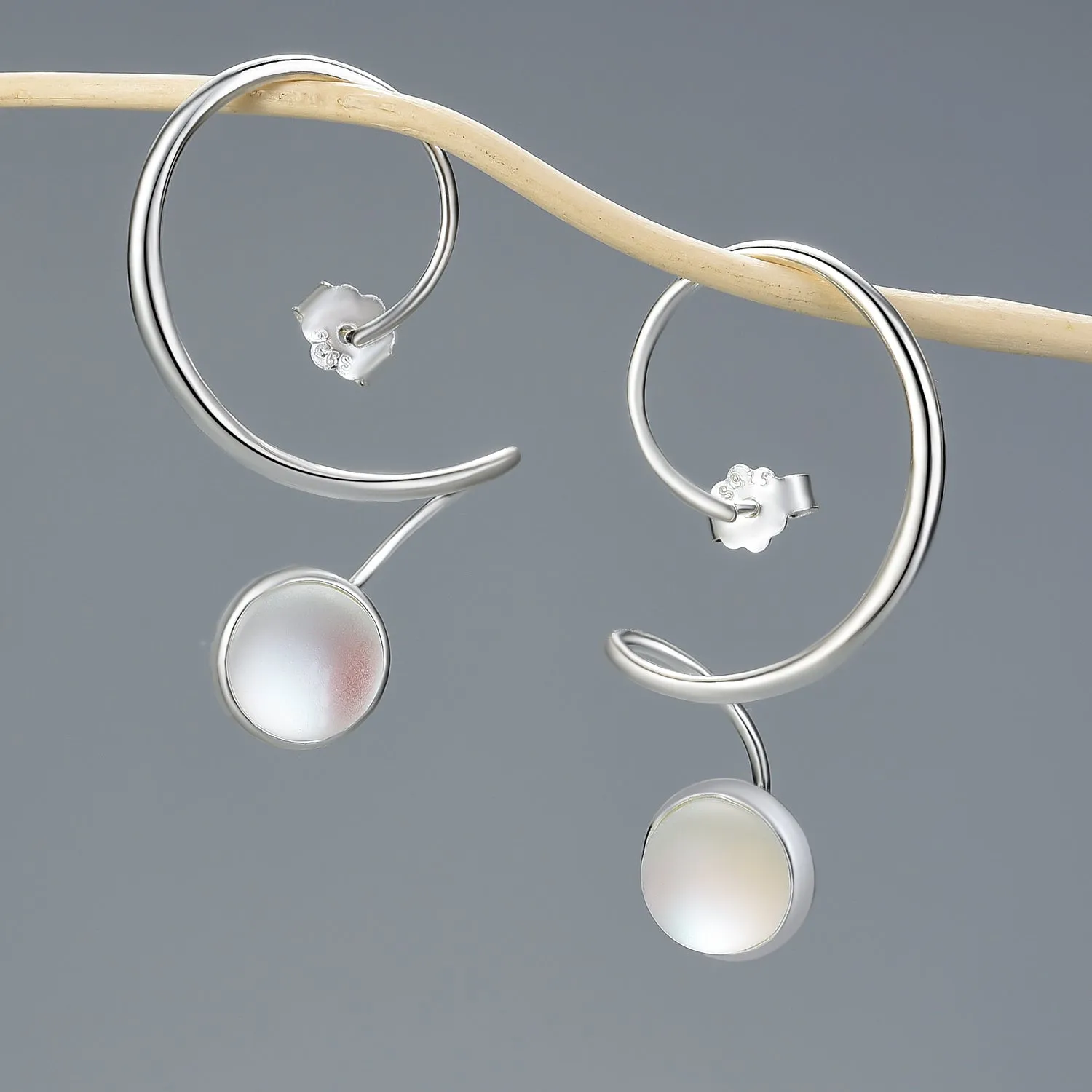 Twisted Moon - Dangle Earrings