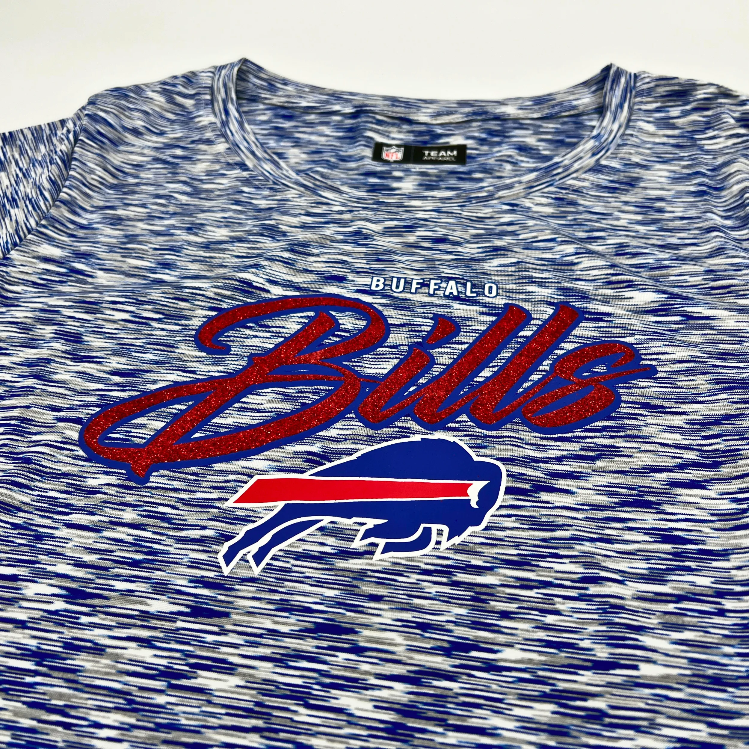 Women's New Era Buffalo Bills Royal Space Dye Short Sleeve Shirt