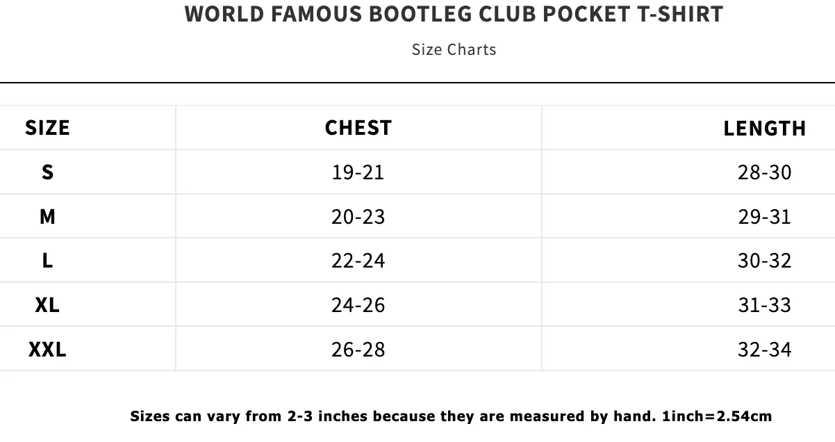 WORLD FAMOUS BOOTLEG CLUB Pocket TEE