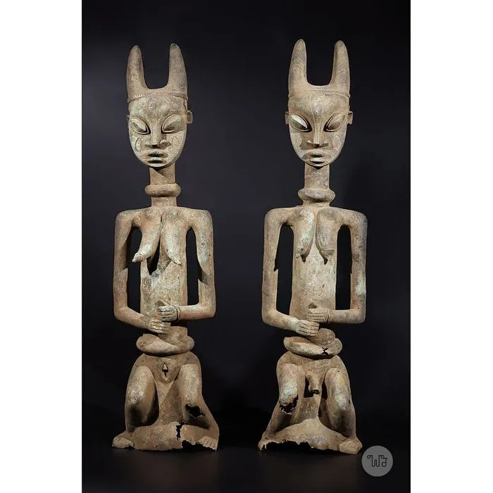 Yoruba Ogboni Shrine Figures PAIR, Nigeria #778