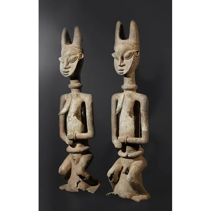 Yoruba Ogboni Shrine Figures PAIR, Nigeria #778